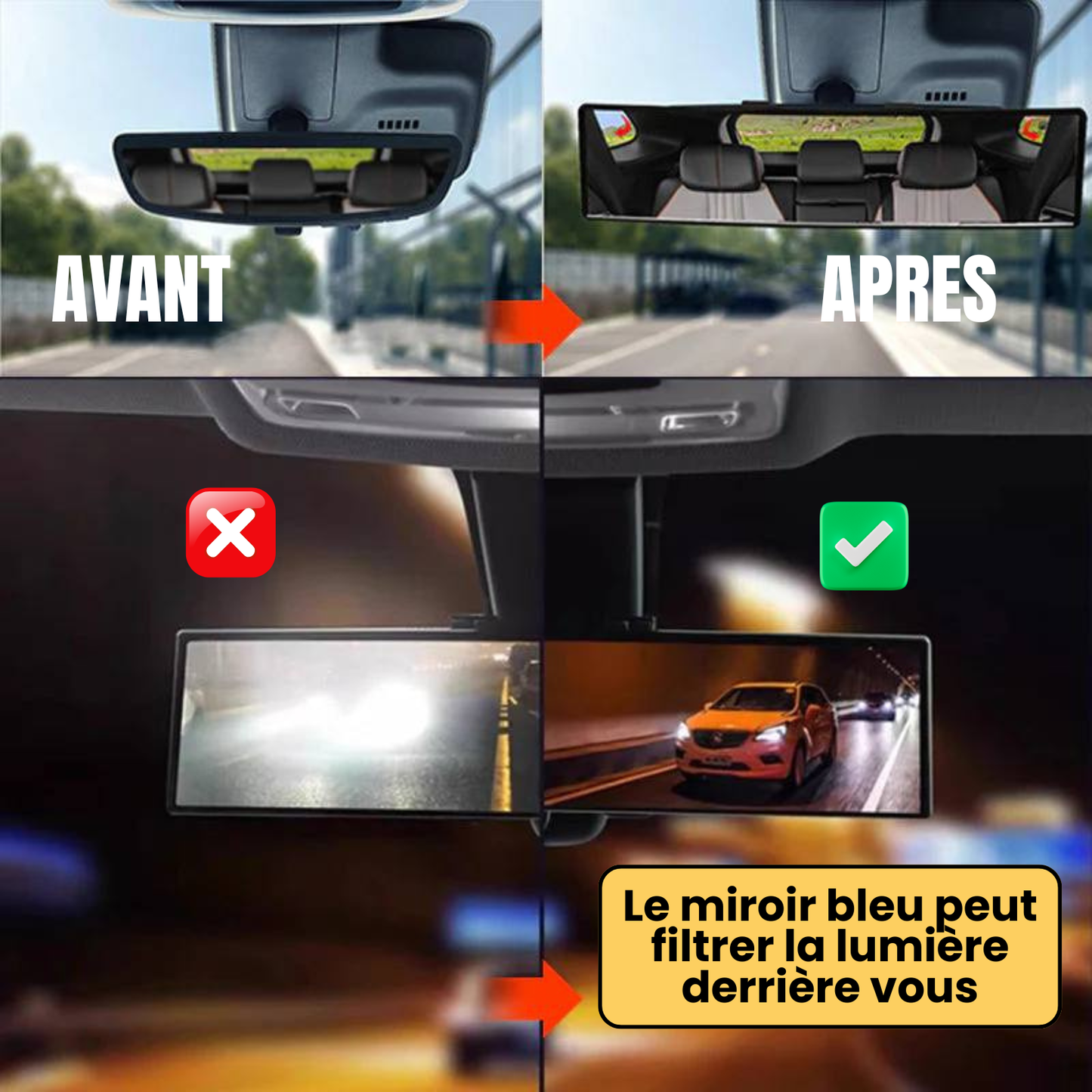 🚗👁️ Rétroviseur – Grand Angle(Conduite Sécurisée !)